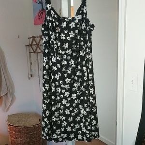 Chaps black and white dress